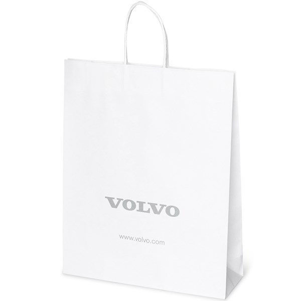 Picture of Volvo Word Mark White Paper Bag 100 per box